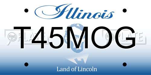 T45MOG Illinois License Plate