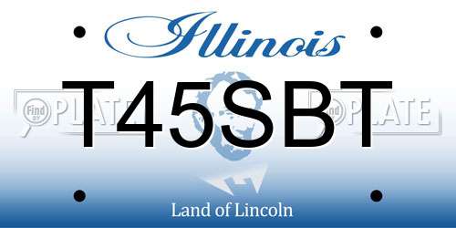 T45SBT Illinois License Plate