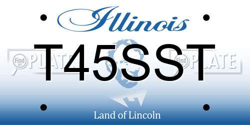 T45SST Illinois License Plate