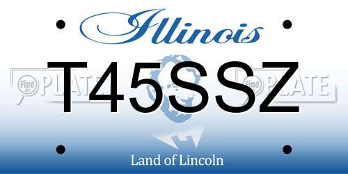 T45SSZ Illinois License Plate