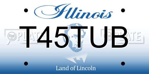 T45TUB Illinois License Plate