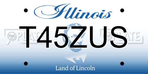 T45ZUS Illinois License Plate