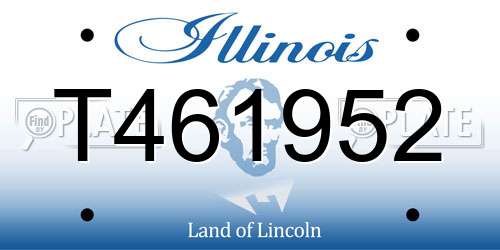 T461952 Illinois License Plate