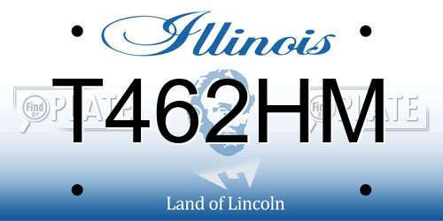 T462HM Illinois License Plate