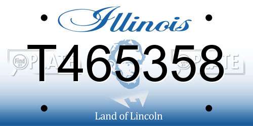 T465358 Illinois License Plate