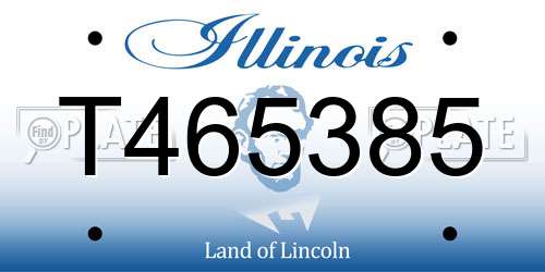 T465385 Illinois License Plate