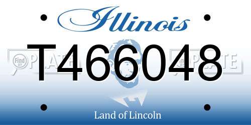 T466048 Illinois License Plate
