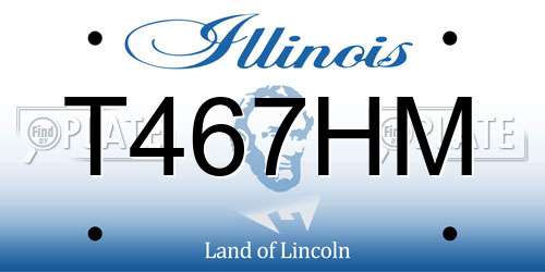 T467HM Illinois License Plate