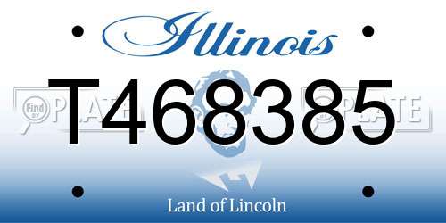 T468385 Illinois License Plate