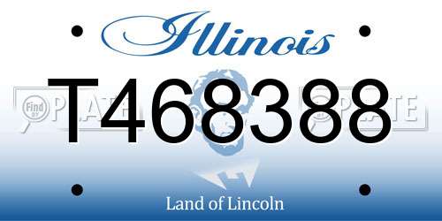 T468388 Illinois License Plate