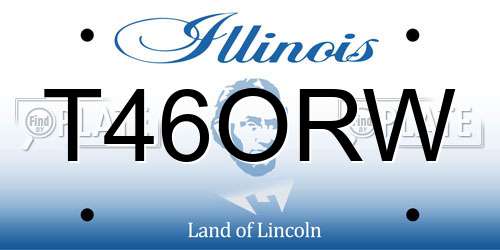 T46ORW Illinois License Plate