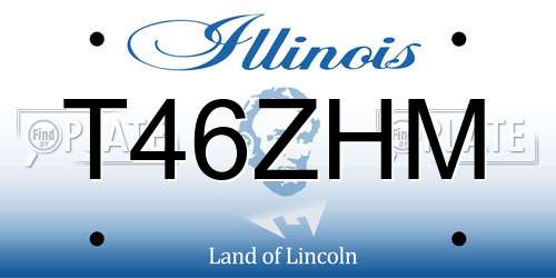 T46ZHM Illinois License Plate