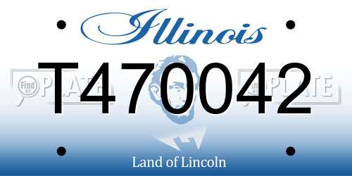 T470042 Illinois License Plate
