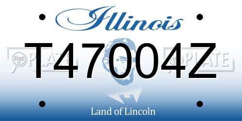 T47004Z Illinois License Plate