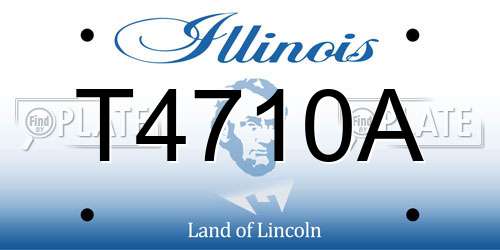T4710A Illinois License Plate