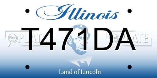 T471DA Illinois License Plate