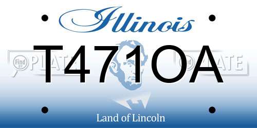 T471OA Illinois License Plate