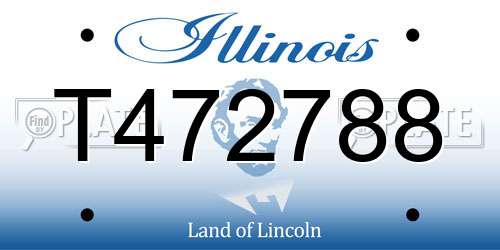 T472788 Illinois License Plate