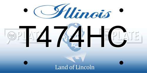 T474HC Illinois License Plate