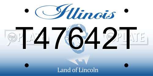 T47642T Illinois License Plate