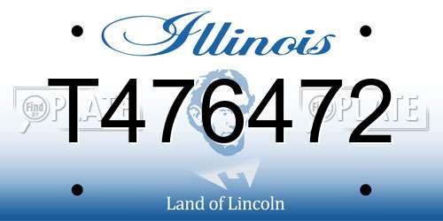 T476472 Illinois License Plate