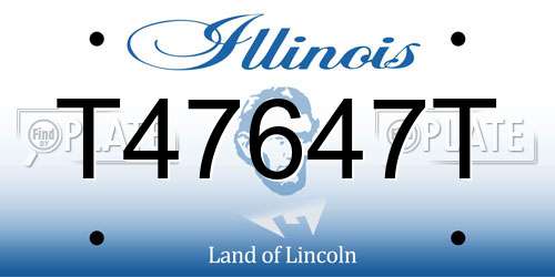 T47647T Illinois License Plate