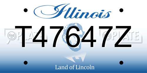 T47647Z Illinois License Plate