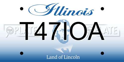 T47IOA Illinois License Plate