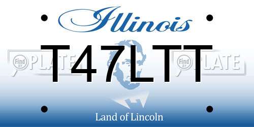 T47LTT Illinois License Plate