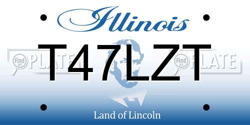 T47LZT Illinois License Plate