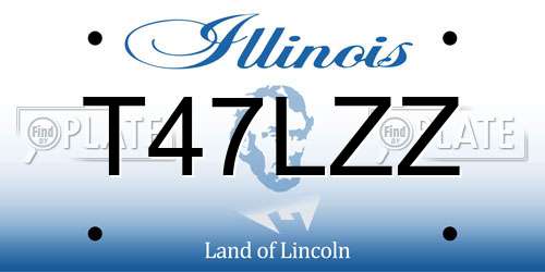 T47LZZ Illinois License Plate