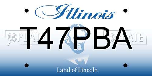 T47PBA Illinois License Plate