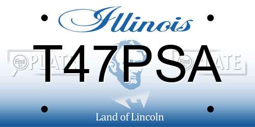 T47PSA Illinois License Plate