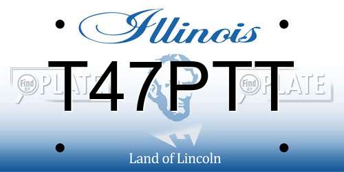 T47PTT Illinois License Plate