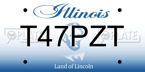 T47PZT Illinois License Plate