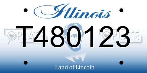 T480123 Illinois License Plate