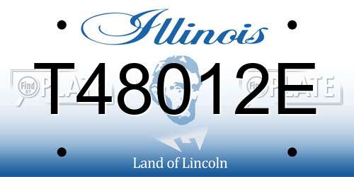 T48012E Illinois License Plate