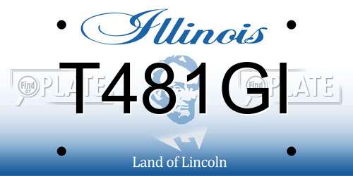 T481GI Illinois License Plate