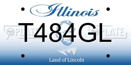 T484GL Illinois License Plate