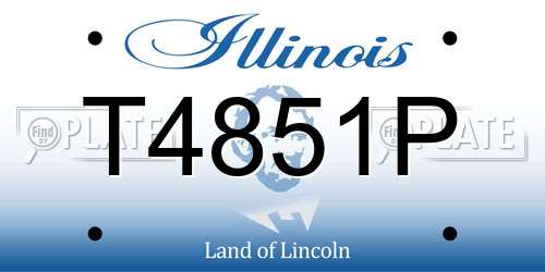 T4851P Illinois License Plate