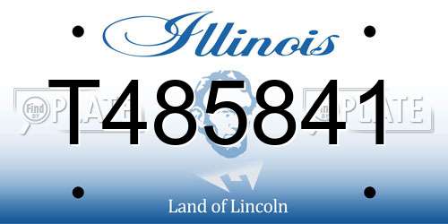 T485841 Illinois License Plate