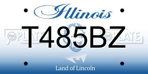 T485BZ Illinois License Plate