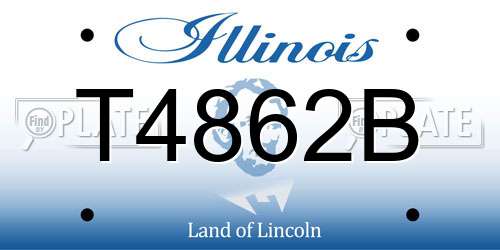 T4862B Illinois License Plate