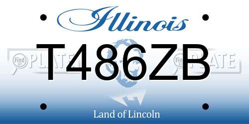 T486ZB Illinois License Plate