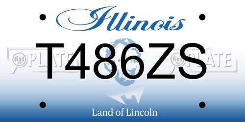 T486ZS Illinois License Plate