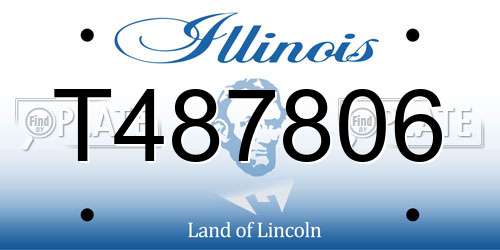 T487806 Illinois License Plate