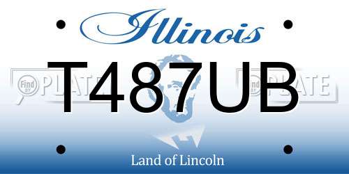 T487UB Illinois License Plate