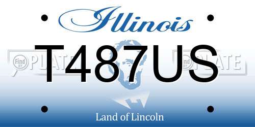 T487US Illinois License Plate
