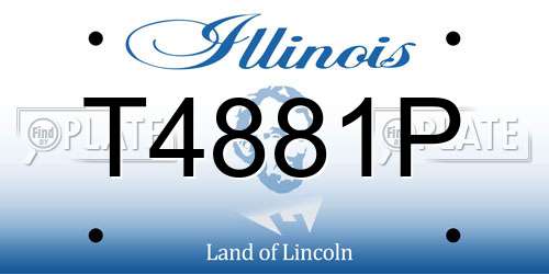 T4881P Illinois License Plate
