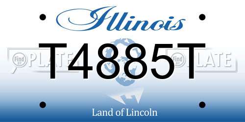 T4885T Illinois License Plate